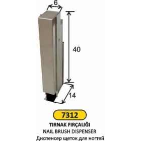 Resim Arı Metal Tırnak Fırça Dispenseri 