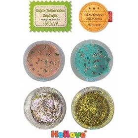 Resim Rengarenk Adet Simli Ve Süslü Slime Sılaym Ele Yapışmayan Slaym Oyun Hamuru 