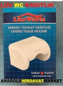 Resim Lüxwares Wc Kağıtlık Kapaklı Plastik Wc Kağıtlığı 