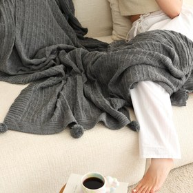 Resim Nova Triko Throw Örtü 130x150 cm Füme - 130x150 cm 