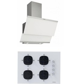 Resim 2'li Beyaz Cam Ankastre Set (3420 Classy - CS5665W01) 