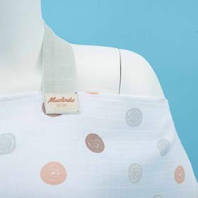 Resim Çift Katlı Muslin Emzirme Önlüğü - Puantiye 
