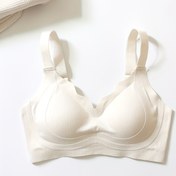 Resim 1 adet Kadın Seksi Çizgili Toparlayıcı Sütyen, Yüksek Destekli Konforlu Nefes Alabilir Dikişsiz Örme Kumaş, Çıkarılamayan Pedler, Naylon ve Spandex, Tellersiz, Ayarlanabilir Yan Destekler 