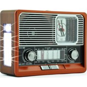 Resim Everton RT-306 Bluetooth Usb/SD/Aux/FM Radyo Saatli Ahşap Nostalji Radyo 