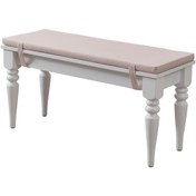 Resim A2 Decor White Bench Pembe Minder 