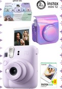 Resim Fujifilm Instax mini 12 Lila Fotoğraf Makinesi-20'li Film ve Parlak Kılıf Seti 