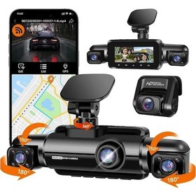 Resim Antcam N300 Plus 4x1080p 4 Kameralı Wifi Gps G-sensör Gece Görüşlü Araç İçi Kamera 