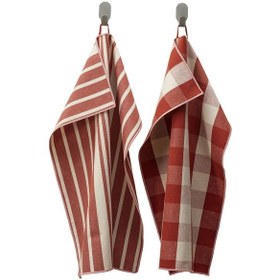 Resim Ikea Kössebär Kurulama Bezi, Karışık Desenler, 45x60 Cm, 2 Adet Kırmızı - Beyaz 