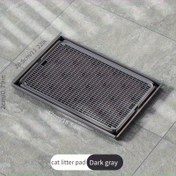 Resim Ekstra Büyük Kilitli Kedi Tuvalet Pedi - Çift Katmanlı Kum Tutucu Tasarım, Yıkanabilir Kaymaz Yüzey, Dayanıklı Plastik Koku Kontrol Matı İç Mekan Kedileri için, 4 Renk Seçeneği 