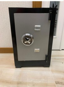 Resim Mywondry Çelik Para Kasası 65 Cm Siyah Gri Yangına Dayanıklı 