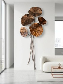 Resim Naga Bouquet Lotus Leaves Gold - El işi Dövme Pirinç 