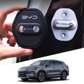 Resim BYD Araba Kapı Kilidi Silikon Koruyucu Kapak - Su Geçirmez Şok Emici Sessiz Araba Aksesuarı, Tüm BYD Modelleri İçin Uygun, Dayanıklı ve Şık Tasarım, Araç Güvenliği Yükseltme, Modern Araç Aksesuarı, Şok Emici Kapak 