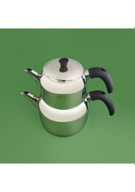 Resim Olikaa Lina Çaydanlık - Gri / Siyah - 2,25 Lt + 1,2 Lt Renkli 