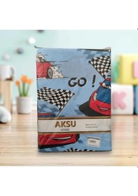 Resim Tek Kişilik Nevresim Takımı 160 220 Mavi 