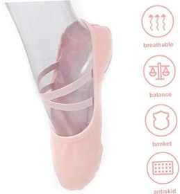 Resim INOOMP 5 Çift Dans Ayakkabıları Bayan Terlik Kızlar Için Bale Terlikleri Çocuklar Bale Ayakkabıları Dans Ayakkabıları Terlik Bale Dans Ayakkabıları Bale Dansçısı Ayakkabıları Siyah Bale 