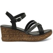 Resim Polaris 323155.z 4fx Siyah Kadın Dolgu Topuk Sandalet 000000000101644078 Siyah 