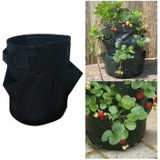 Resim 6 Cep 26l / 7 Galon Dokunmasız Keçe Çilek Dikim Çantası, Boyut: 30x35cm Siyah 