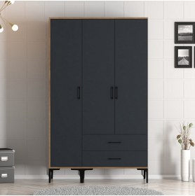 Resim Variant Mobilya Kumsal 3 Kapılı Gardrop St - Antrasit 