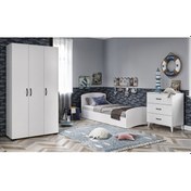 Resim Soft Çocuk Odası Takımı Beyaz 