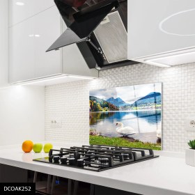 Resim Olinpa Cam Ocak Arkası Koruyucu | Kuğu 