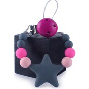 Resim Silikon Emzik Klipsi Zinciri Renkli Boncuklar Yıldız Emzik Tutucu Diş Kaşıyıcı Zinciri Anti-kayıp Bebek Çocuklar İçin Hediye Şeffaf 