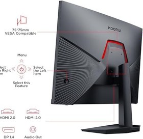 Resim Koorui G2711P 27 İnç Monitör, 200Hz Oyun Monitörü, IPS FHD 1080p, FreeSync Premium, 2x HDMI 2.0, DP 1.4, VESA 75x75mm, E-Spor Monitörler 