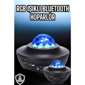 Resim Northcity Projektör Yıldız Gece Lambası Disko Topu Bluetooth Bağlantılı Taşınabilir Şarjlı - Parti Işıkları ve Hoparlör 