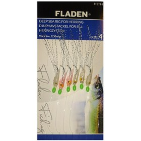 Resim Fladen F1279-4 Fladen Sabiki Lumi Shrimp Kanca No:4 6'lı Lüfer Palamut Çaparisi 