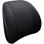 Resim Reedark Siyah Hafızalı Köpük Bel Yastığı - Oturma Ağrısı Ve Rahatlık İçin 