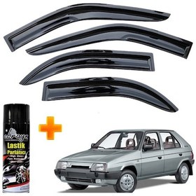 Resim Skoda Favorit Mügen Cam Rüzgarlığı 1993 Sonrası 4 Lü Takım +500ml Lastik Parlatıcı 