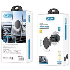 Resim Go Des GD-HD935 360 Derece Dönebilen Magnetik Düz Zemin Araç Telefon Tutacağı - Siyah 