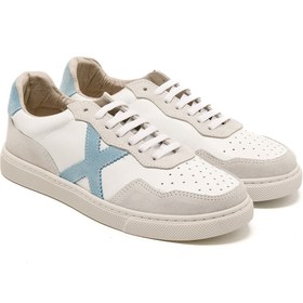 Resim Sneaker Günlük Kadın Rc-25y-006-m44 John May Beyaz Cilt-a.mavi Süet Beyaz Cilt-a.mavi Süet Beyaz - Açık Mavi 