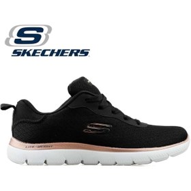 Resim Kids Club Shoes Skechers Summits 88888316TK Günlük Kadın Spor Ayakkabı SİYAH-PEMBE 