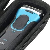 Resim Khanka Braun Seri 3 340s-4 3090 3030S 3020S 3020S için Seyahat Koruyucu Kılıf Izgaralı Elektrikli Tıraş Makinesi Erkekler için Şarj Edilebilir, Siyah 