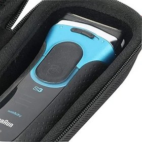 Resim Khanka Braun Seri 3 340s-4 3090 3030S 3020S 3020S için Seyahat Koruyucu Kılıf Izgaralı Elektrikli Tıraş Makinesi Erkekler için Şarj Edilebilir, Siyah 