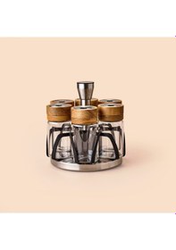 Resim Arow Ellery Akasya Serisi Tr-6549 7li Baharat Seti 130 Ml Şeffaf 