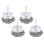 Resim Quueppty Adet Tel Bardak Fırça Seti, Matkap Için Tel Fırça 1/4 Inç Mil 0,010 Inç Kaba Karbon Çelik-2 Inç Tel Matkap Fırçası (Yurt Dışından) 