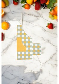 Resim Çeyizlik Hediyelik Pötikare Baskılı Dekoratif Keten Peçeteli Mutfak Önlüğü Hrym-04turuncu Turuncu 