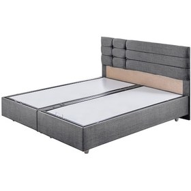 Resim Viyana İkili Set, Viyana Çift Kişilik Baza Başlık Seti Gri 180 x 200 