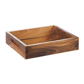 Resim Biradlı GRV-1899 Dikdörtgen Ahşap Ekmeklik, 22x15 cm 