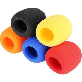 Resim Tenon ZE-7130 5'li Standart 5 El Mikrofon Süngeri (Sarı-Turuncu-Kırmızı-Mavi-Siyah) 