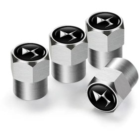 Resim İKTUNING DS CITREON LOGOLU ALÜMİNYUM KAPLAMA 4 ADET SİBOP KAPAK (GÜMÜŞ) 