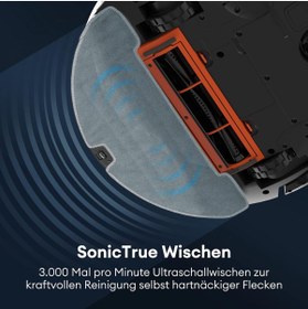 Resim E&D Collection Ultenic D6s Robot Vacuum Cleaner, Vibration Mopping, 3000Pa Strong Suction, Super Slim, APP Control, 