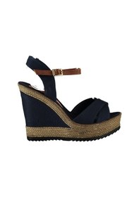 Resim Fox Shoes Lacivert Kadın Dolgu Topuklu Ayakkabı 9674070905 