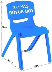 Resim Smartware Fiore 4'Lü Set Büyük Şirin Çocuk Sandalyesi Açık Mavi 