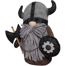 Resim Viking Savaşçı Cüce Bebek, Peluş Tatil Cüceleri Süs Seti El Yapımı Peluş Bebek Cüce İskandinavya Banmo 