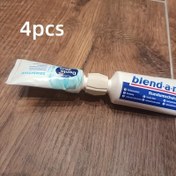 Resim 1/4 Adet Yaz Seyahati, Piknik Diş Macunu Dolum Adaptörü, Diş Fırçası Tüp Dönüştürücü, Pratik Banyo Aksesuarları ve Malzemeleri, Evde Kullanım İçin Kolay Diş Macunu Yenileme Aparatı 
