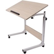 Resim Tekerlekli Ayarlanabilir Laptop Masası Çizim Ve Çalışma Sehpası Beyaz 