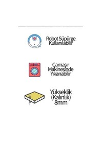 Resim By Özer Halı Gri Renk Oval Makinede Yıkanabilir Modern Stil Kilim Yolluk Koridor Halısı Çok Renkli 