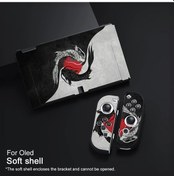 Resim Sunshine022 Nintendo Switch Oled Kılıfı Ejderha Desenli Çizilmeye Dayanıklı Taşıma Çantası 